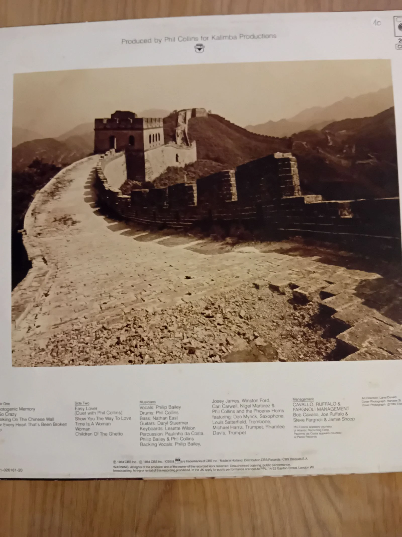 Lp 33t Philip Bailey Chinese Wall 1984 – photo 2